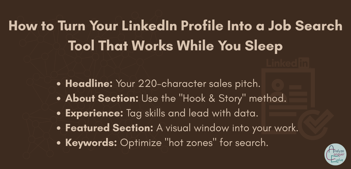 How to Turn Your LinkedIn Profile Into a Job Search Tool That Works While You Sleep